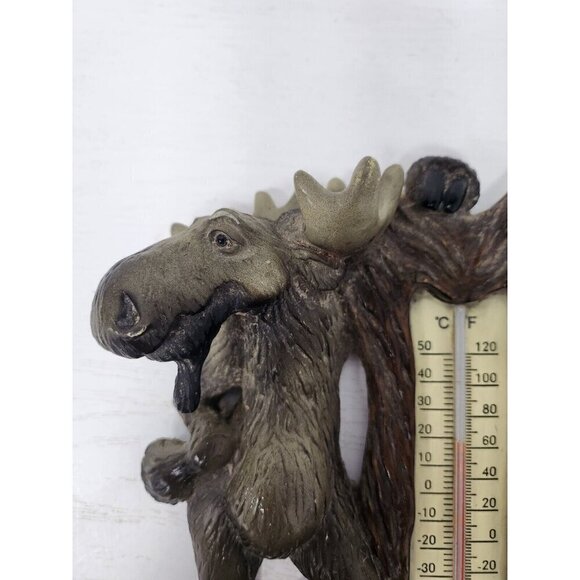 VTG Big Sky Carvers Bear Foot Moose Thermometer Celsius Fahrenheit Wall Hanging - Picture 3 of 8